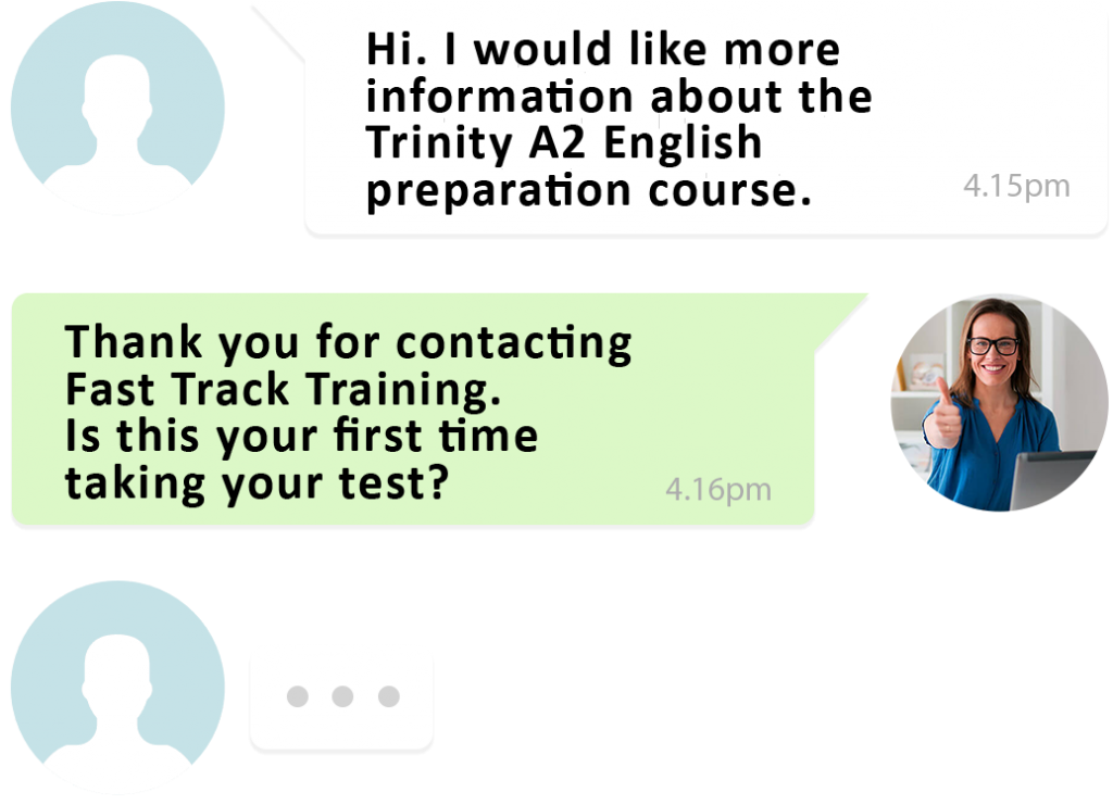 A2 English test training speak to a teacher