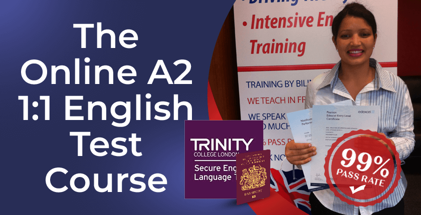 A2 English test one to one training