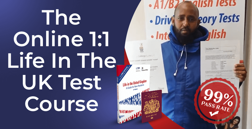 Life in the UK test private one to one training